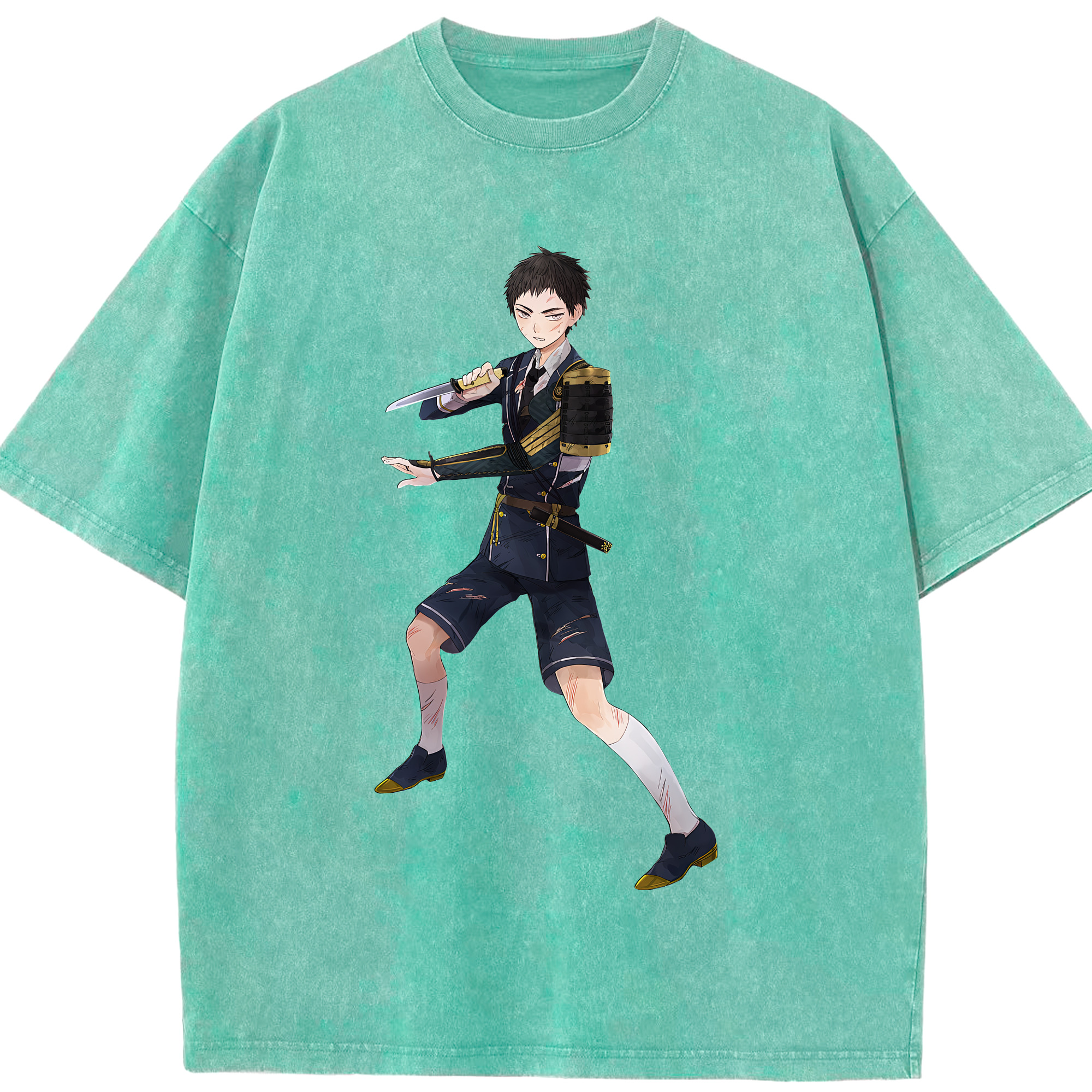 （画像用） 刀剣乱舞 Touken Ranbu 綿100% ヴィンテージ風 半袖Tシャツ（フロントプリント）